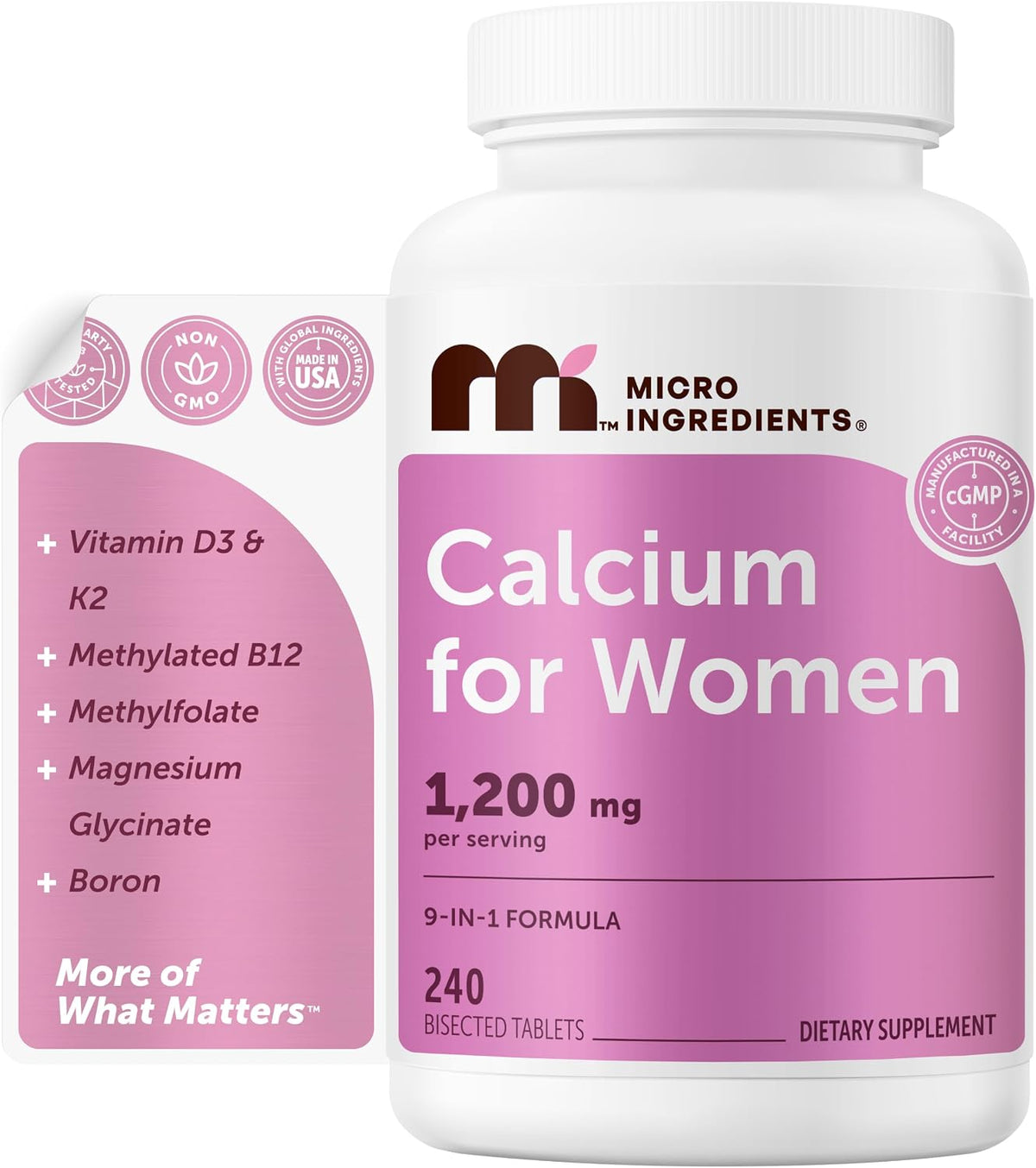 Nutraharmony calcium supplements for women bottle front view