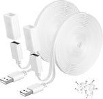 Itramax flat USB extension cable white 2 pack front view showing weatherproof design