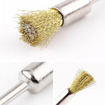ABSOK extended shaft wire brush accessing narrow slots