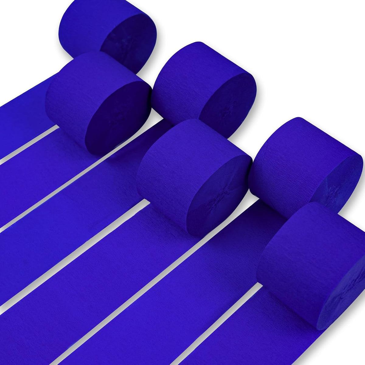 PartyWoo Blue and White Sky Light White Crepe Paper Streamers 6pcs 492 FT | Birthday Gender Reveal Baby Shower Pool under Sea Graduation Wedding Bridal Shower Anniversary Party Decorations - Image 9
