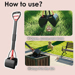 Folded view of the lightweight Timingila pet waste tool demonstrating portability on walks