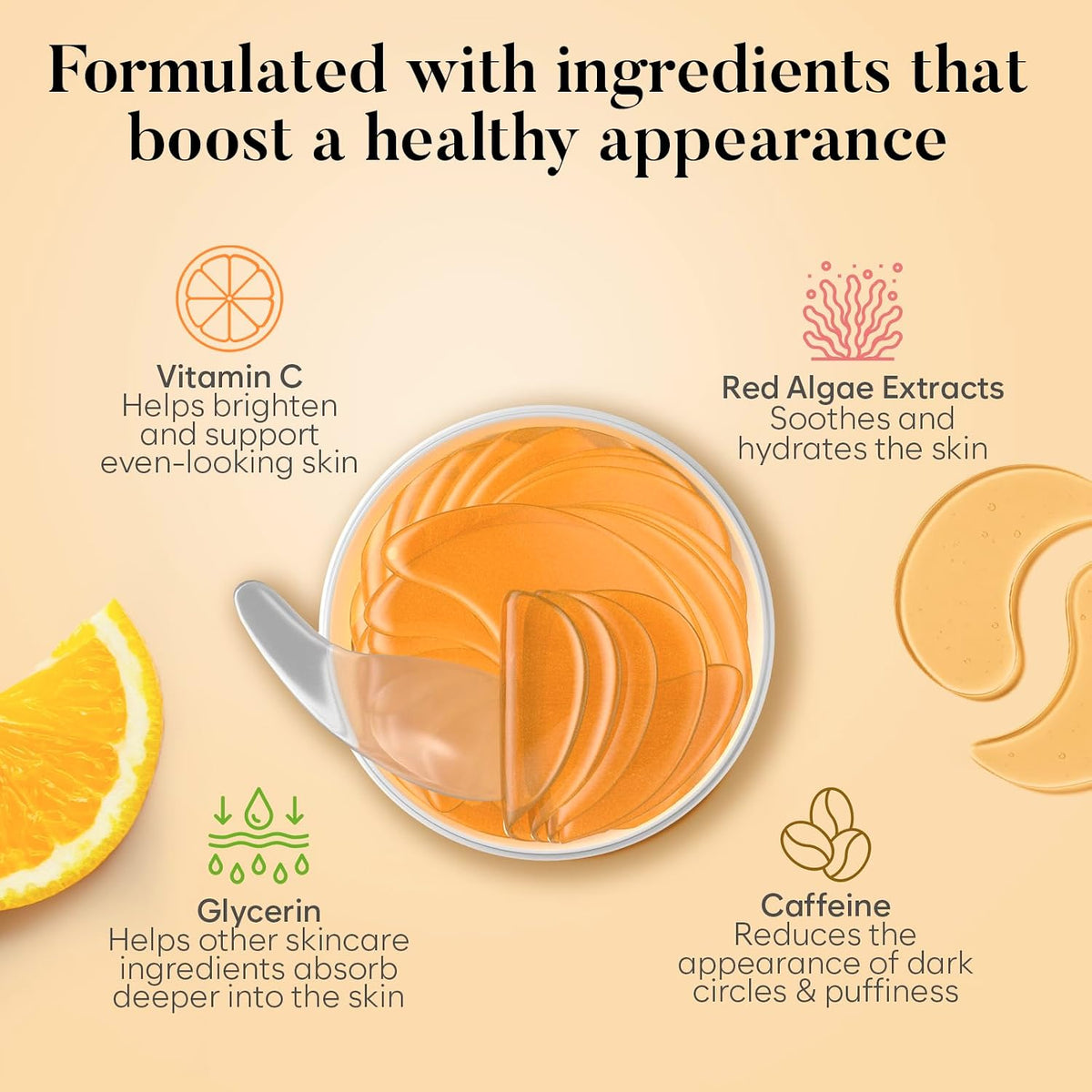 Bloomora hydrogel eye patches jar with application spatula
