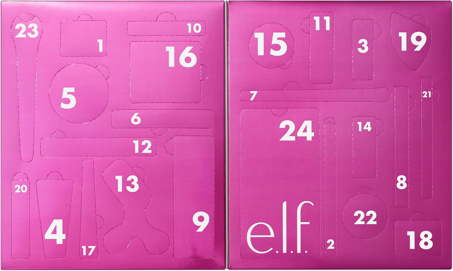 e.l.f. Sleigh the Holidays 24-Day Advent Calendar 2025, Skincare Essentials & Festive Makeup In Limited-Edition Shades, Vegan & Cruelty-Free - Image 1