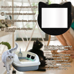Close up of strong adhesive backing on pet safe deodorizing filter for easy attachment