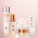 Sunscreen and makeup primer hybrid bottle showing instructions and branding