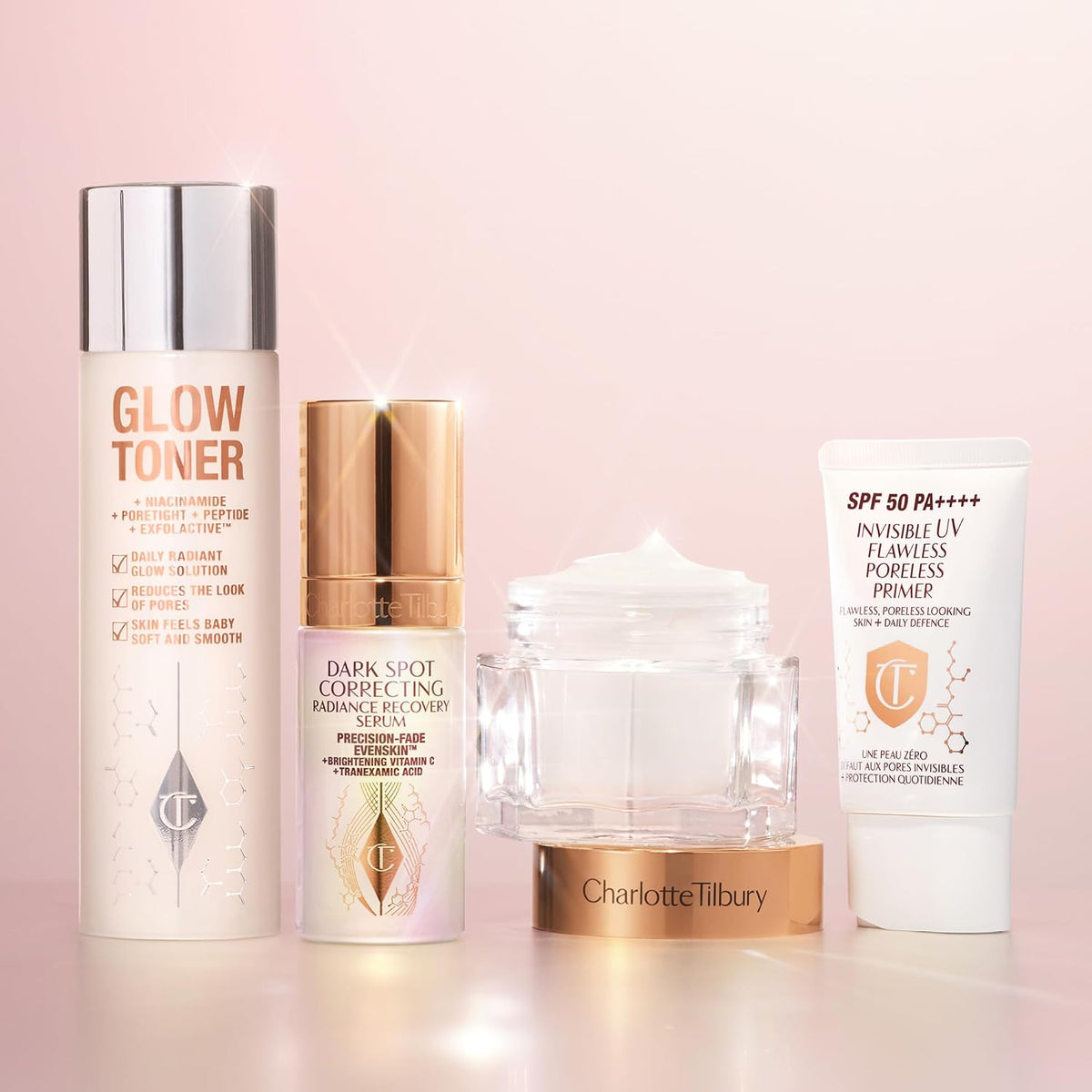 Sunscreen and makeup primer hybrid bottle showing instructions and branding