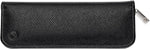 Pelikan black leather pen holder angled perspective