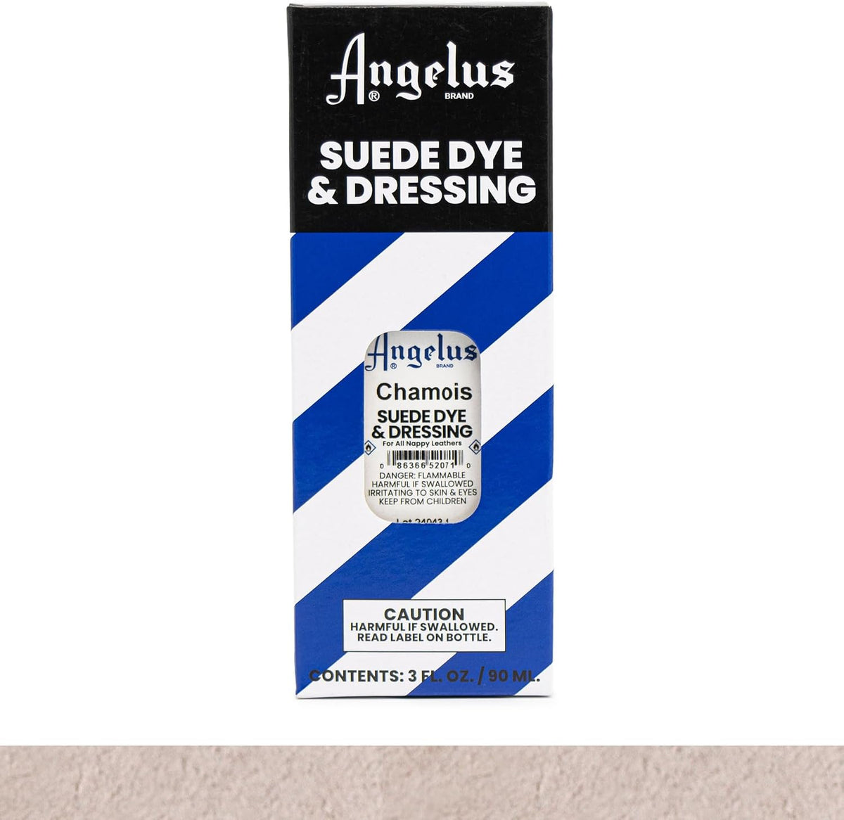Angelus 3 fluid ounces suede and nubuck dye packaging