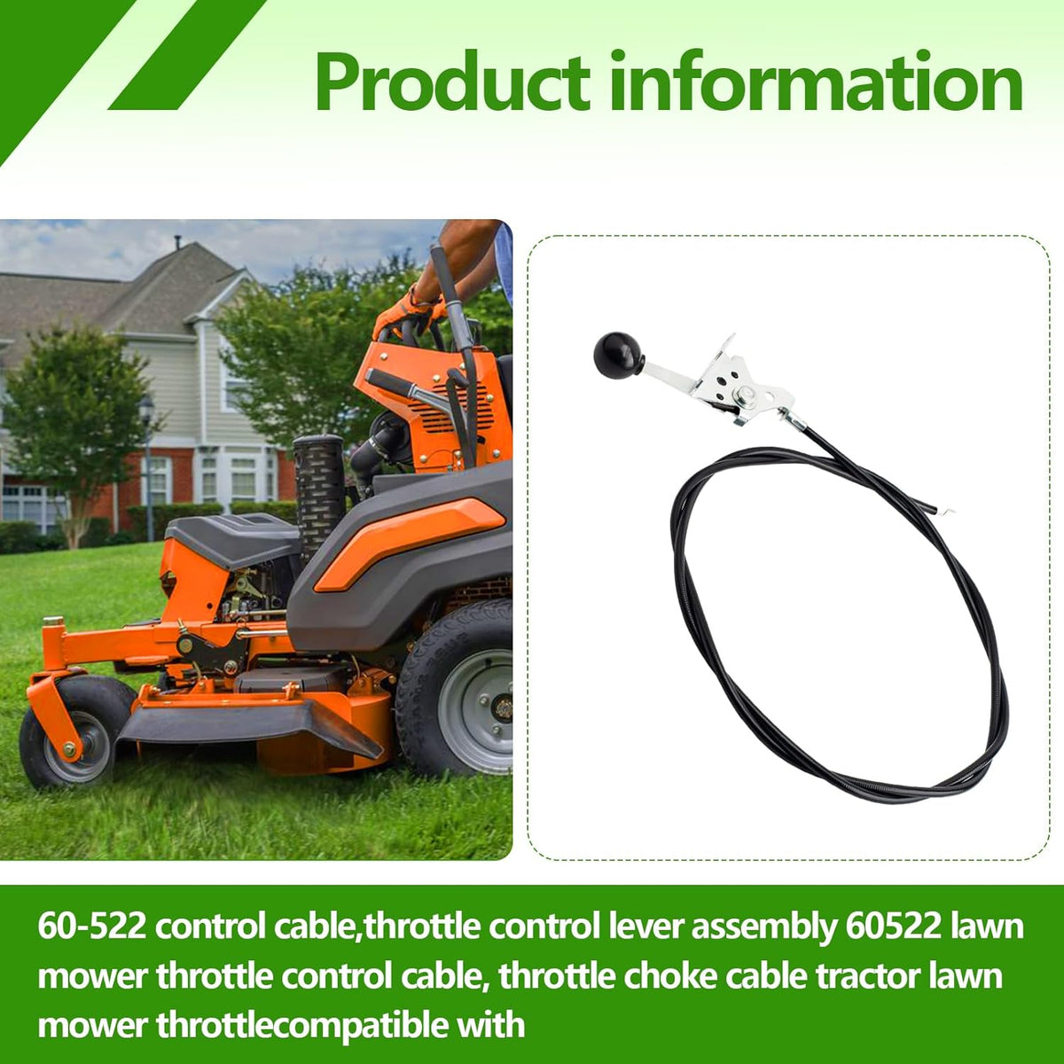 Donfon 60-522 lawn mower cable bracket and knob assembly