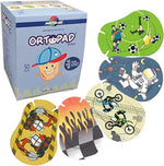 Ortopad Bamboo Boys Eye Patches regular size fifty box front view showcasing authentic packaging for pediatric vision therapy.