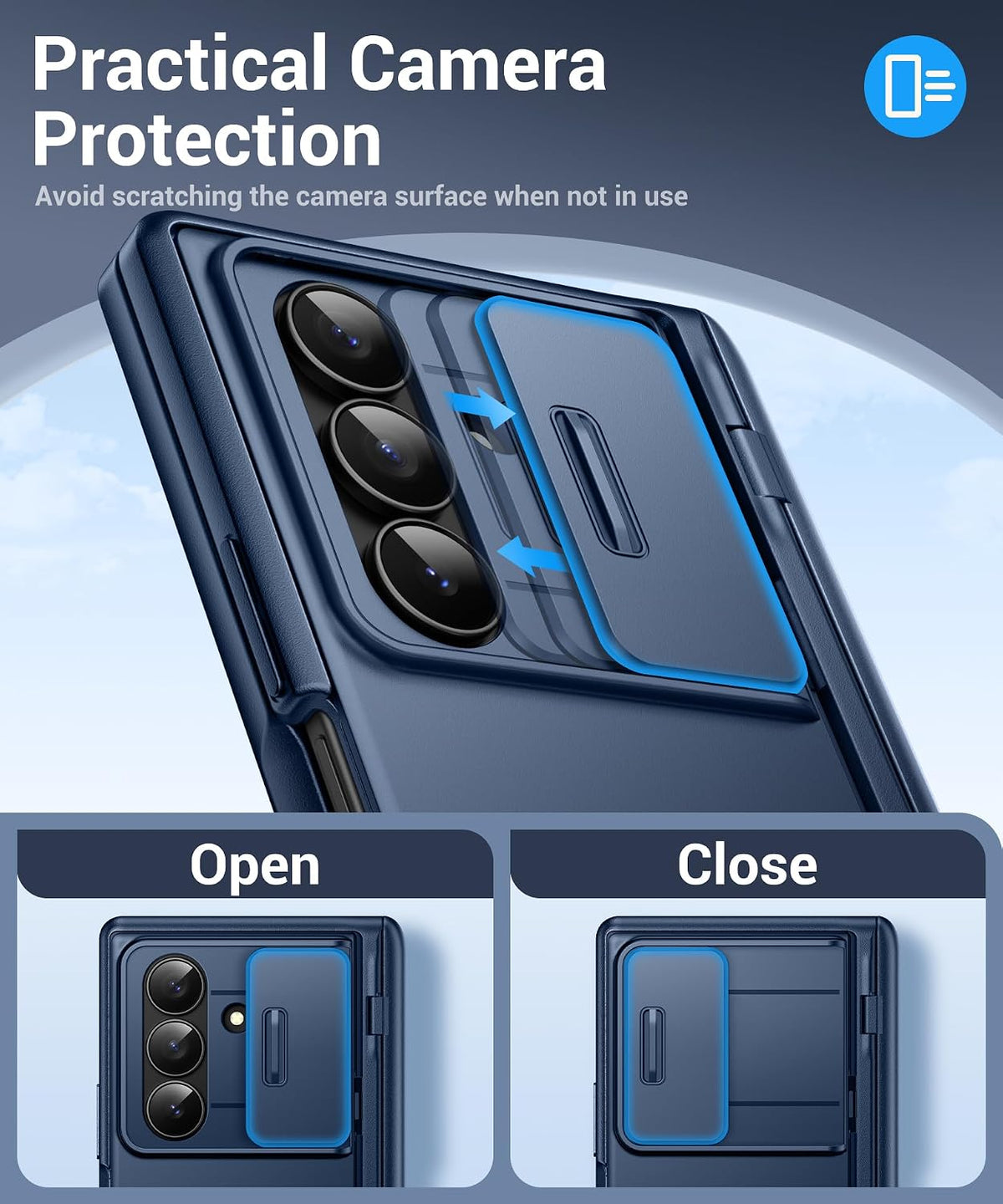 BERFY folding smartphone case with hidden kickstand extended