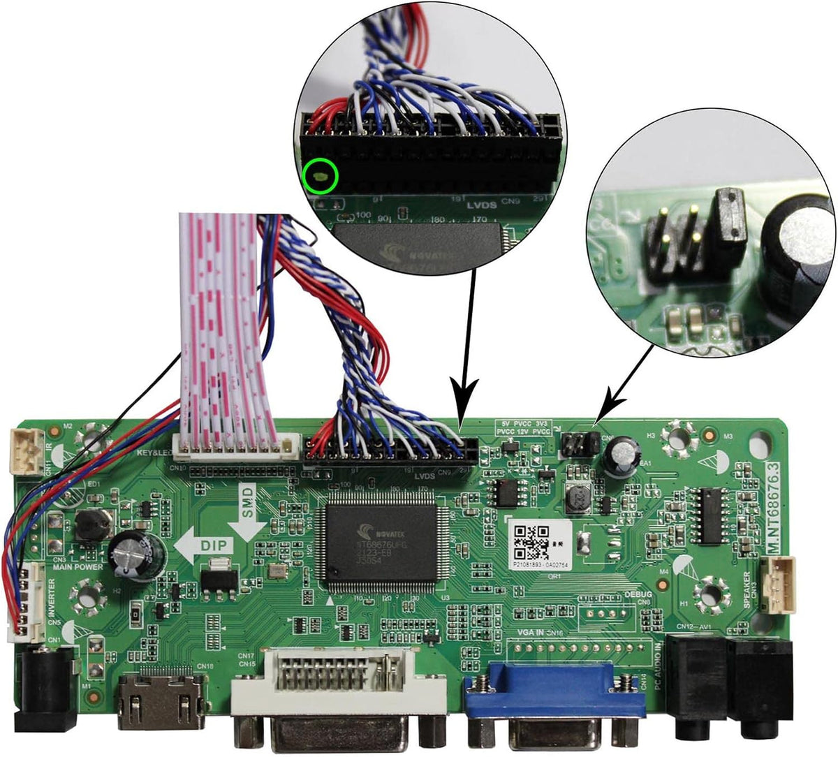 VSDISPLAY 40-pin signal cable and wiring
