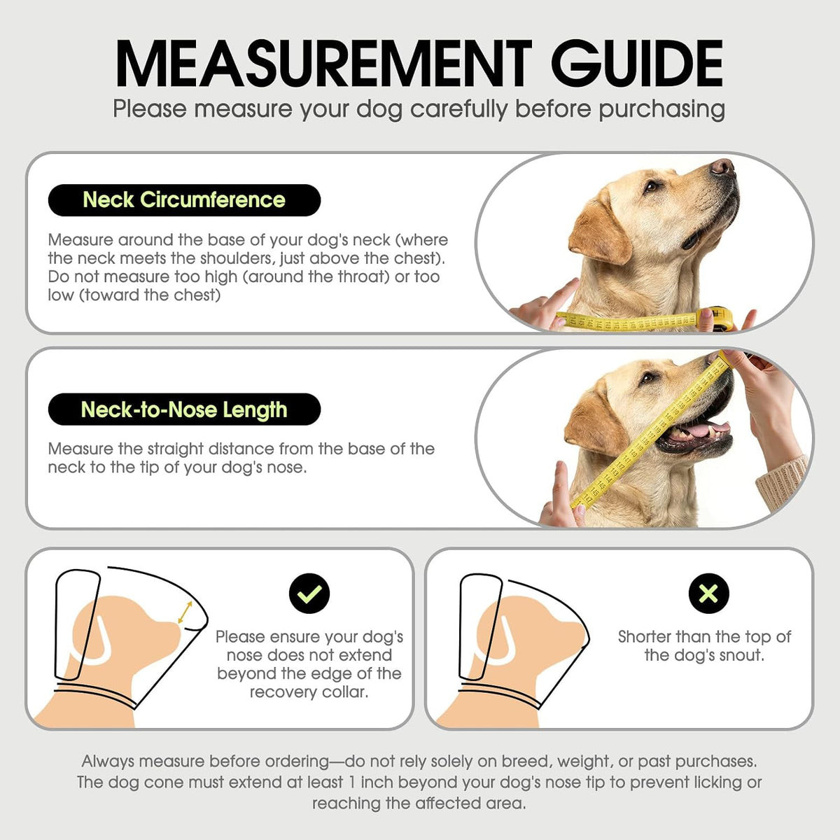 Anti licking soft dog cone collar with secure hook and loop closure