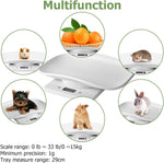 Qulable multi function small animal weight machine displaying metric and imperial unit switching