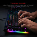 Redragon K580 gaming keyboard connected to a desktop setup
