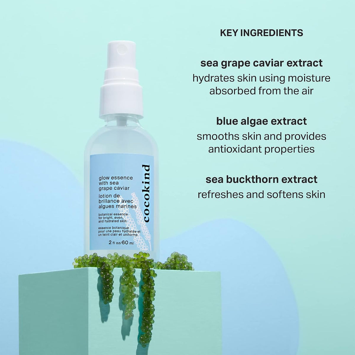 Cocokind botanical essence spray with sea buckthorn packaging