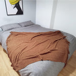 LOMAO decorative living room blanket flat lay