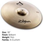 Zildjian A20516 crash cymbal brilliant finish detail