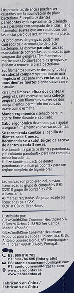 Parodontax compact head adult toothbrush with built in tongue cleaner view