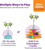 Catstages flutter toy feathers and bug details close up