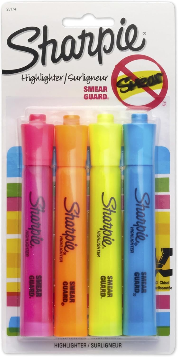 Sharpie Accent Tank-Style Highlighters front view desk supplies