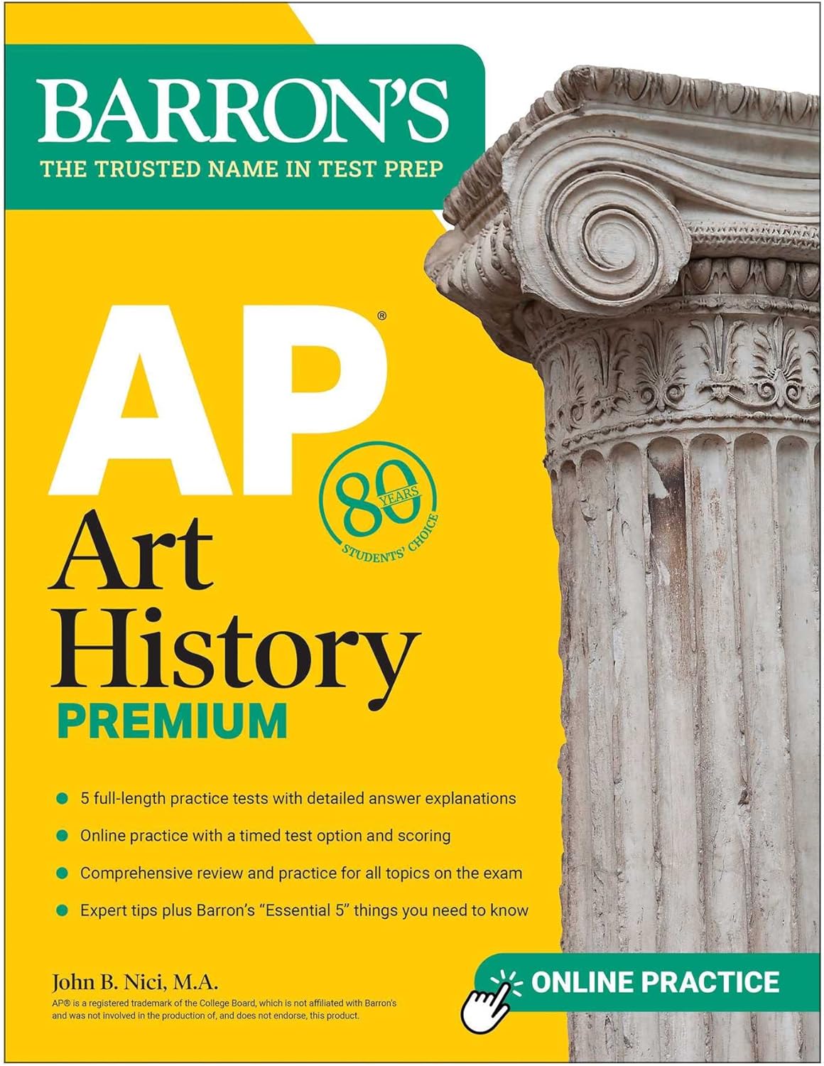 AP Art History Premium, Sixth Edition: Prep Book with 5 Practice Tests + Comprehensive Review + Online Practice (Barron's AP Prep) - Image 1