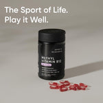 Premium authentic imported USA Sports Research B12 dietary supplement bottle packaging