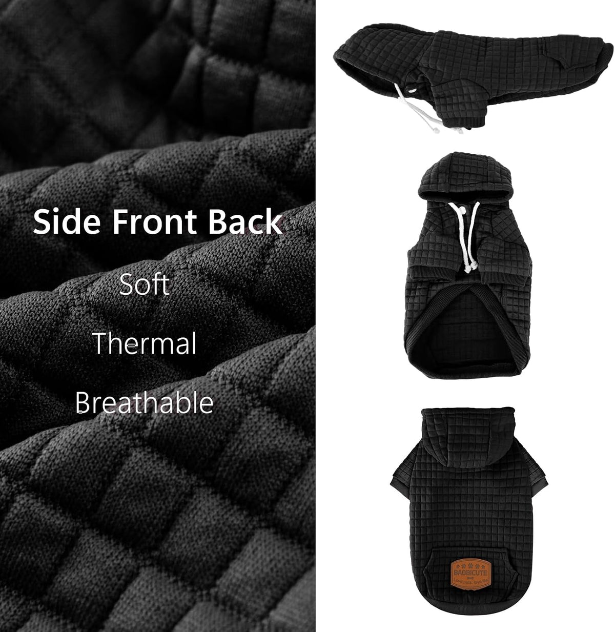 Baobicute imported pet apparel high quality stitched brand patch