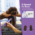 Rechargeable pet grooming shaver showing the fast charging port.