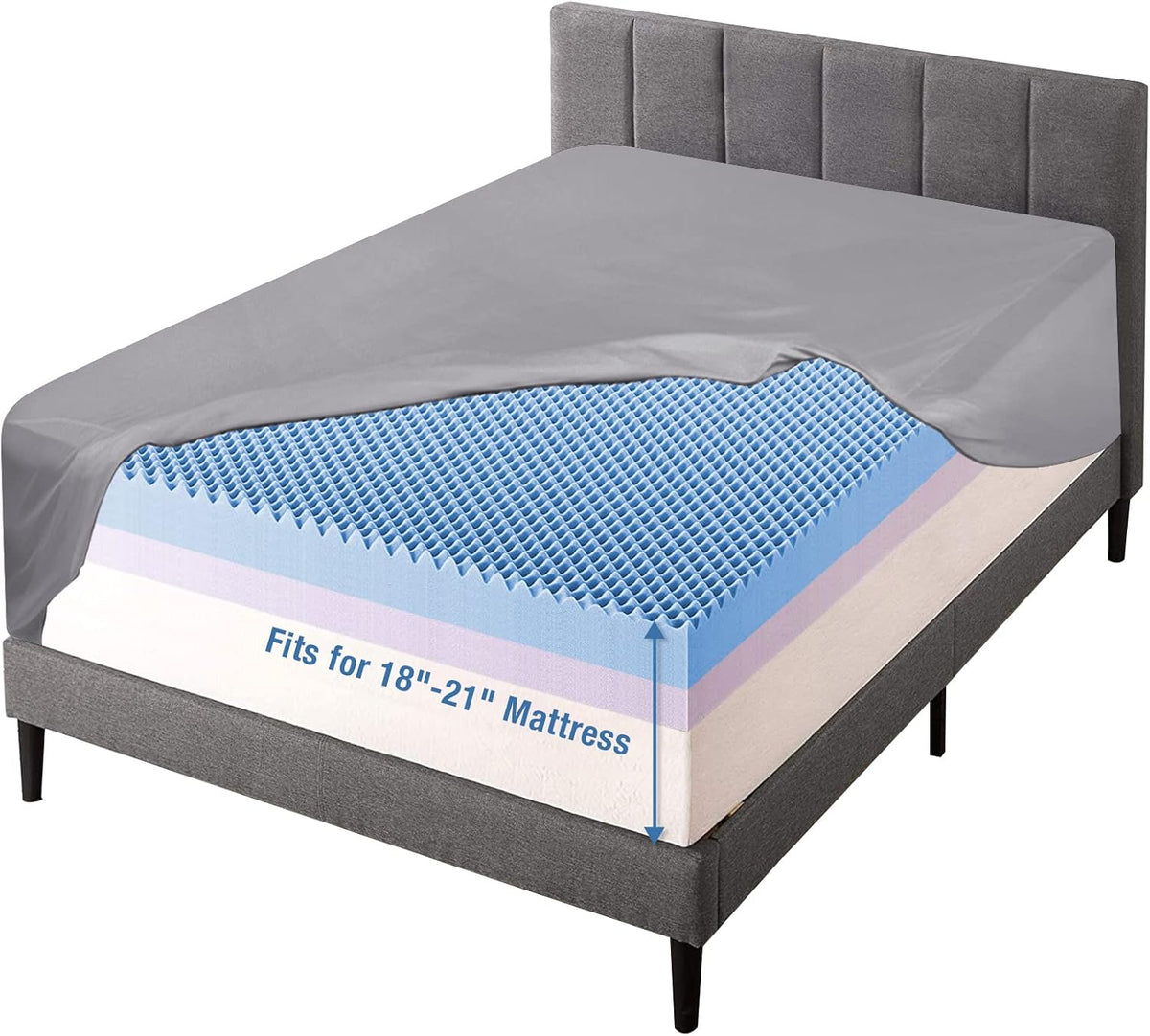 Bedecor deep pocket fitted sheet packaging and fold view