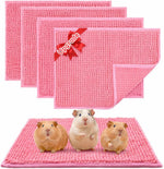 Guinea Pig Cage Liner, 4 PCS Washable Guinea Pig Bedding Fleece Mat, Reusable Pee Pads Mat for Small Animals, Reusable Bunny Rabbit Cage Liner Hamster Chinchilla Cage Accessories 16x12 Inch - Image 9