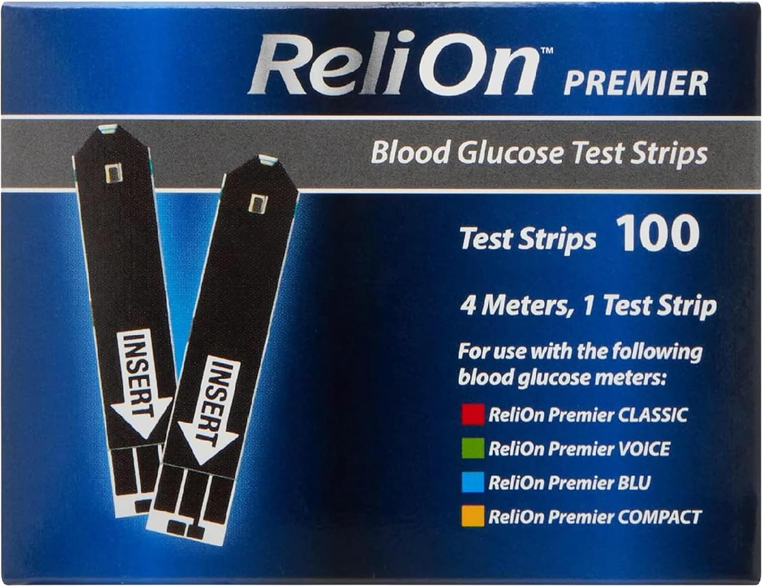 Premier 100 Count Test Strips, No Coding Required - Accurate Monitoring - Care - for Use with. - Image 1