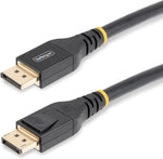 StarTech active DisplayPort 1.4 cable front view showing connectors
