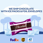Premium two pound bulk bag of imported chocolate coffee confectionery displaying nutritional facts.