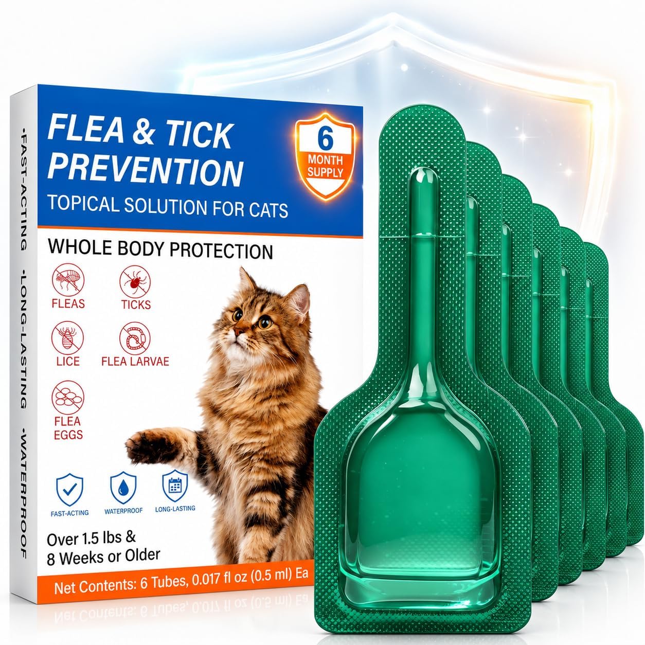 PetArmor Plus flea and tick topical for cats front view