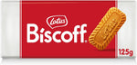 Biscoff Lotus 125g cookies arranged on a plate
