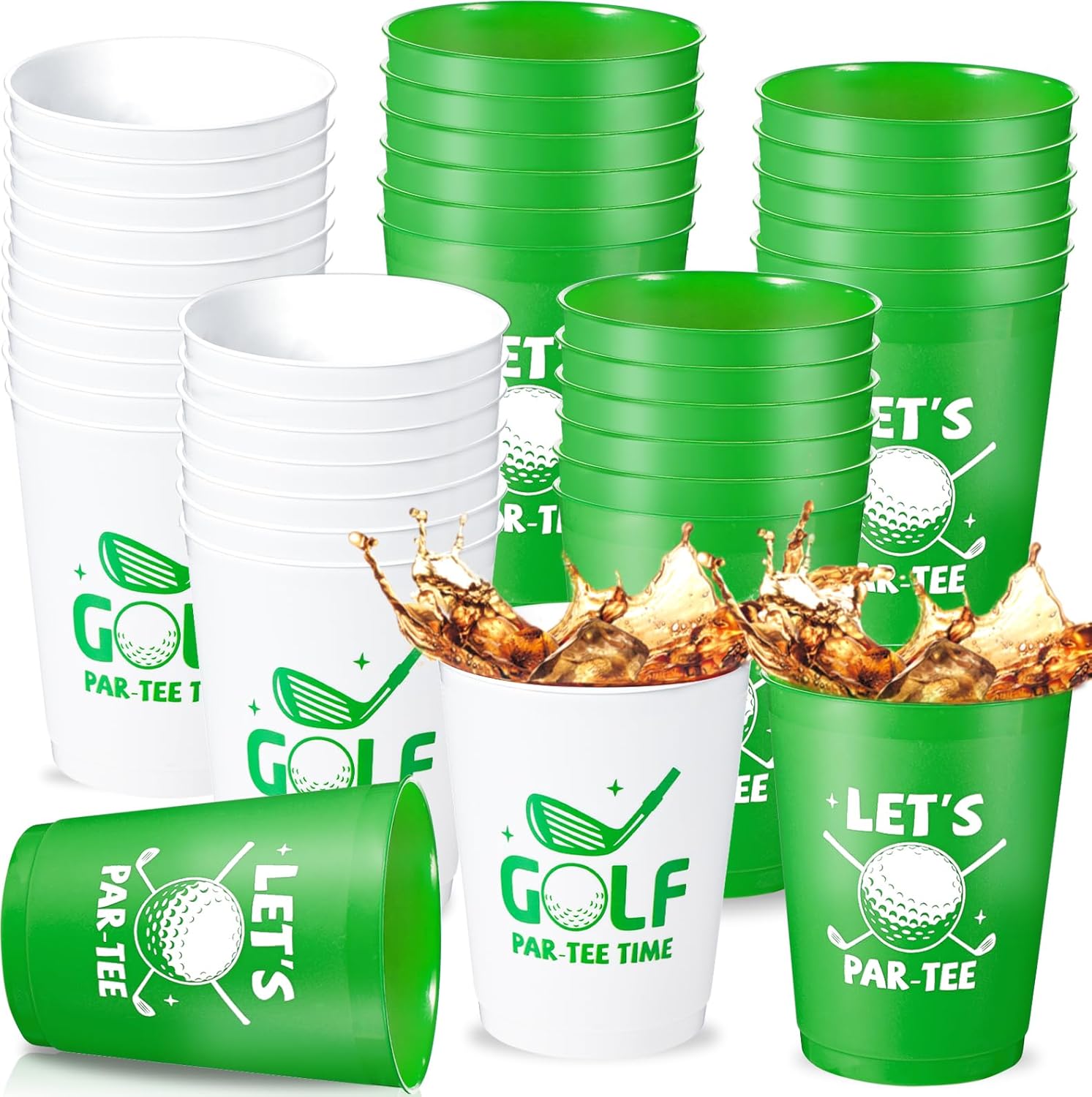 Zoiiwa Let's Par-Tee golf party cups front view