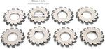 High speed steel gear cutter side angle. Workshop tool.