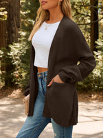 Lillusory long cardigan dropped shoulders