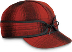 Stormy Kromer The Original Cap front view red and black plaid