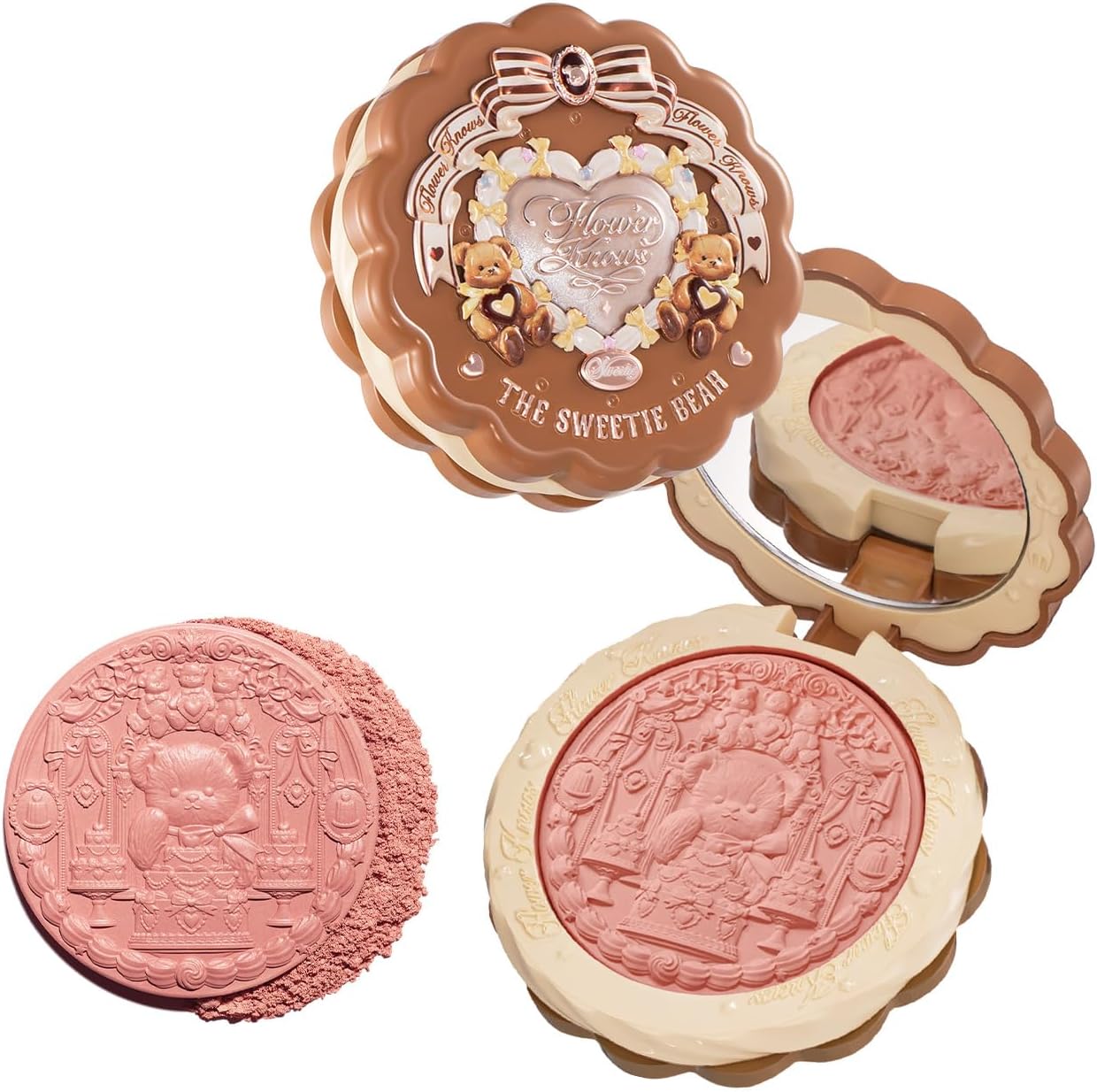 Flower Knows The Sweetie Bear Collection Silk Satin Blush front view packaging