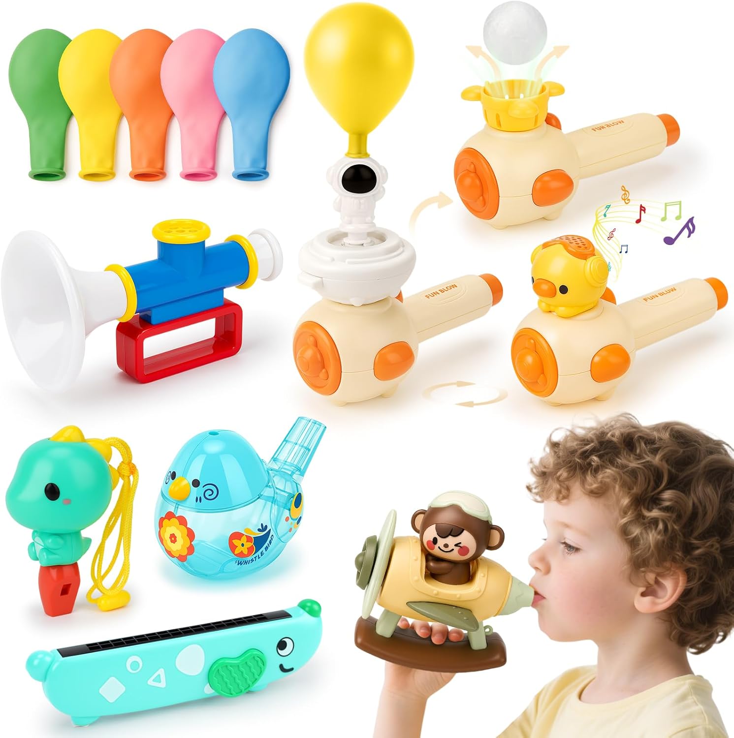 Joyreal 8 in 1 sensory toy set front view for toddlers