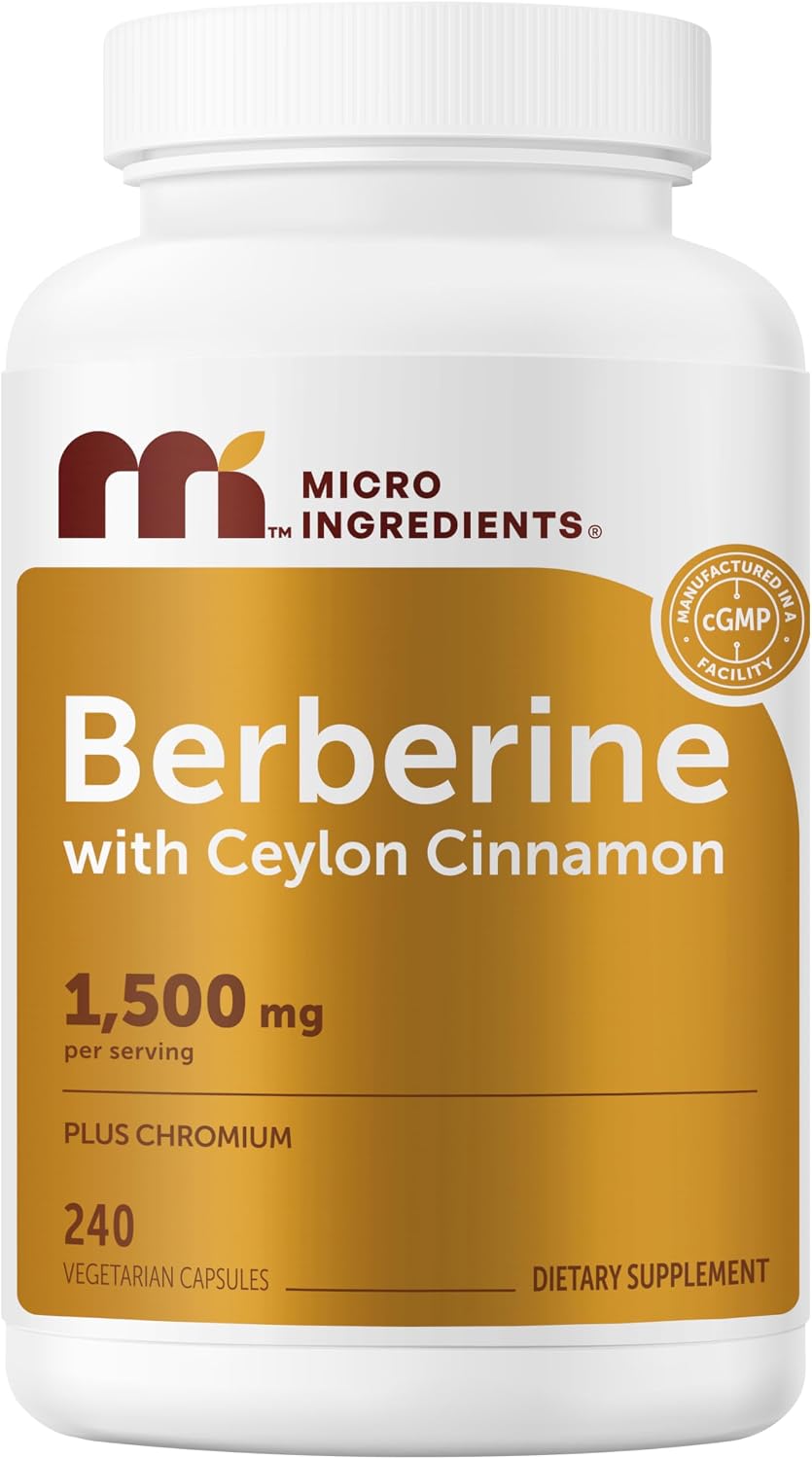 Micro Ingredients Berberine Ceylon Cinnamon front view bottle packaging