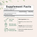 Micro Ingredients Schisandra powder packaging back label details