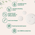 Micro Ingredients tea tree essential oil packaging and label details