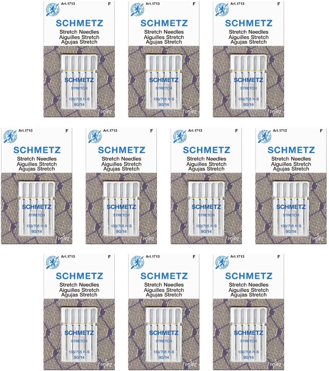 SCHMETZ Stretch Sewing Machine Needles - Precision Needles, Size 90/14, 5-Needle Cards, Pack of 1 - Image 9