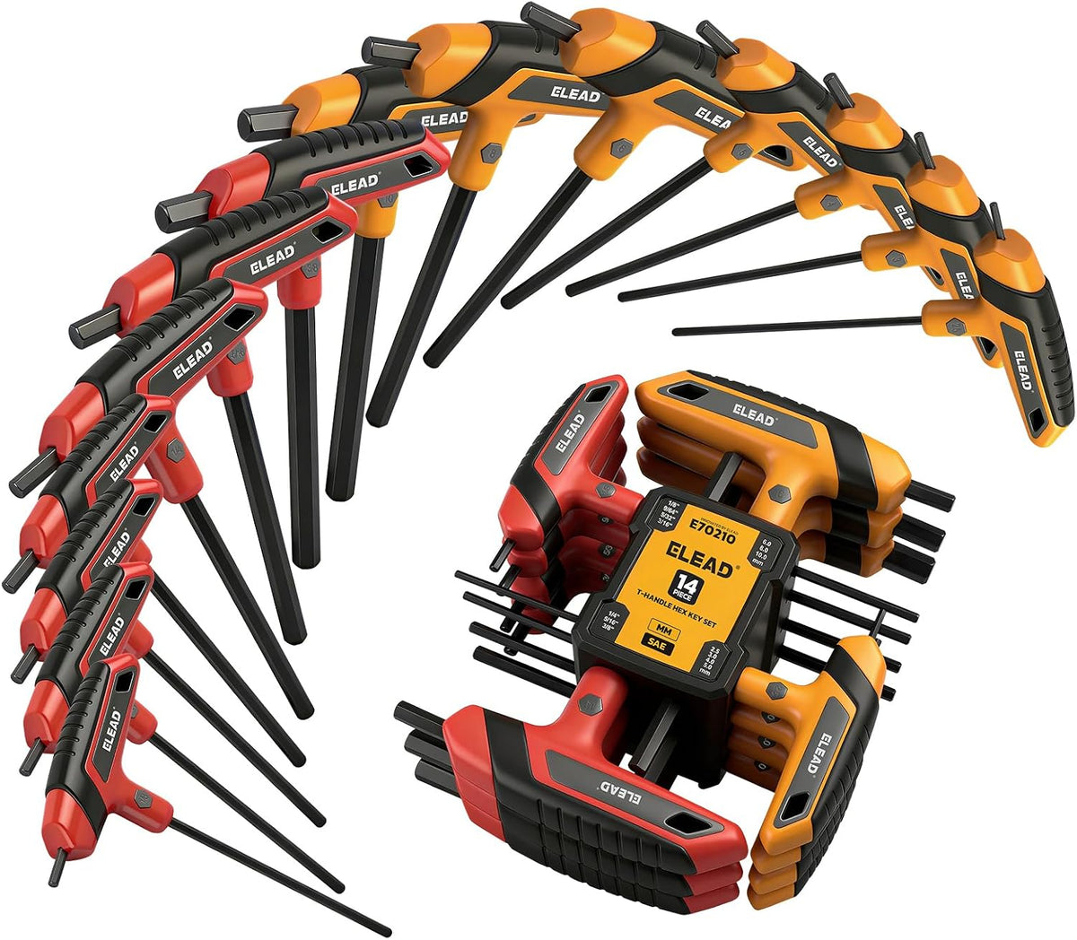 31-Piece Hex Key Set - Allen Wrench Set, SAE and Metric Allen Keys MM(0.7mm-10mm) SAE(0.028"-3/8) Heat-Treated, Torque Handle, High Leverage, Long & Short Keys, Easy Organization - Image 14