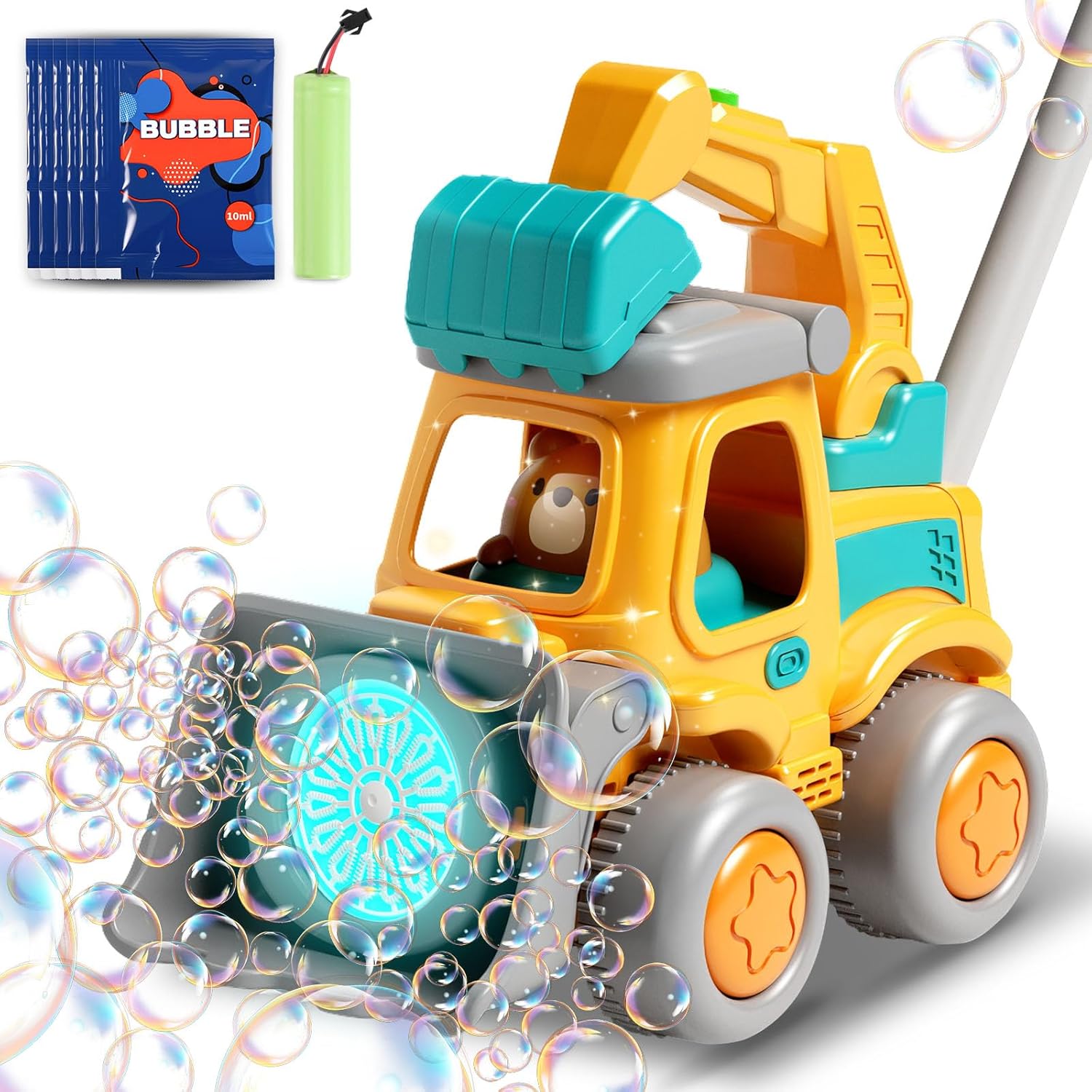 CreatiMachi engineering vehicle bubble machine front view