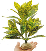 Keruideng decorative plant inside a bearded dragon tank.