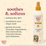 Manuka honey and chamomile anti itch dog spray bottle